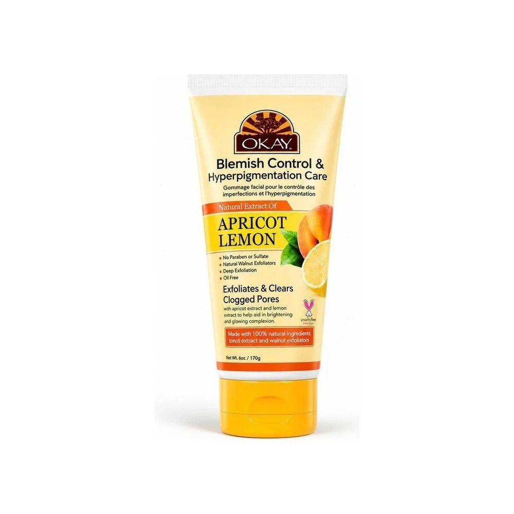 Apricot Lemon Scrub *NEW* OKAY Blemish Control & Hyperpigmentation Full Size 6oz